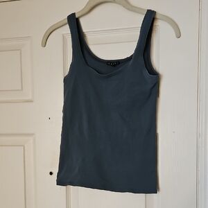 Theory Dusty Blue Len Tubular One Size Top